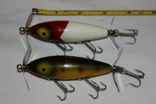2 Vintage Luhr Jensen Nip I Diddee 3 " Fishing Lures Vg