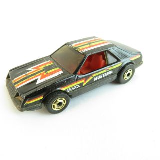1979 Hot Wheels Black Turbo Ford Mustang Svo - Rare Vintage Toy