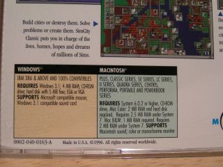Maxis Sim City Classic CD Macintosh Mac OS Rare Simulation Collectors Ed A, 3