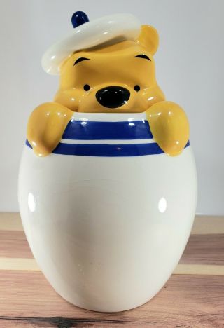 Disney Winnie The Pooh Peek A Boo Canister Cookie Jar Rare
