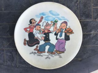 Melmac Dinnerware Popeye Wimpy Olive Oil Vintage Plate 8 Inches Rare