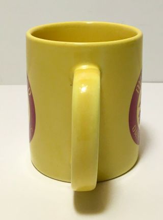 Rare Mayfield Dairy Farms Coffee Mug,  Yellow With Maroon Print,  Double Sided 2