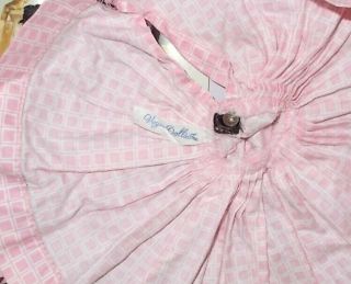 Vintage Vogue Jill Doll Pink Cotton Dress w/Black Ribbon Straps 3313 1958 3