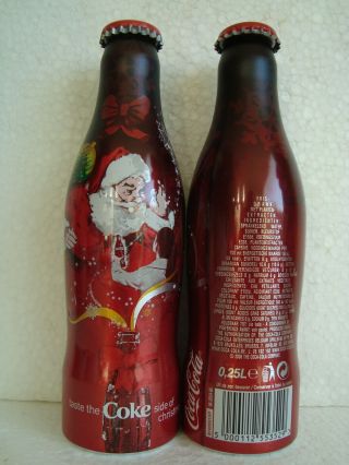 Rare Coca Cola “christmas” Aluminium Bottle From Belgium 2006 - 2 -