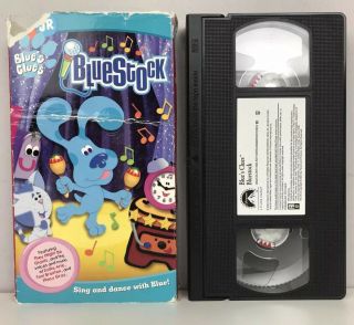Blue’s Clues Bluestock Vhs 2004 Nick Jr.  Video Tape Nickelodeon Blues Stock Rare