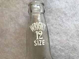1961 Wright Root Beer 12 oz.  Bottle Rare One Color Variation 3