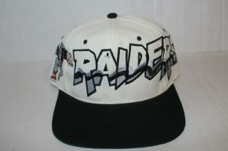 Vintage 90s La Oakland Raiders Sample Snapback Embroidered Hat Cap Rare 1/1