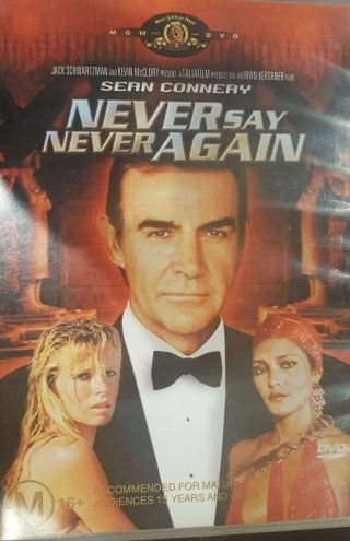 Never Say Never Again Deleted Rare Oop Pal Dvd Sean Connery James Bond 007