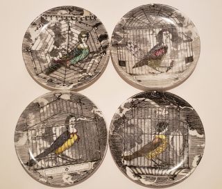 Fornasetti Rare L’arpie Gentili Coasters - Set Of 4 - Each W/unique Design
