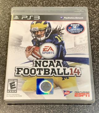 Complete & Ps3 Ncaa Football 14 Game (playstation 3,  2013) Rare