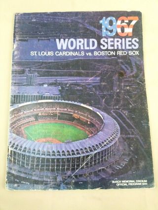 Rare 1967 World Series Boston Red Sox Vs.  St.  Louis Cardinals Official Program