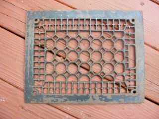 Antique Vintage Victorian Cast Iron Heat Floor Grate Register Vent Cap Top Only