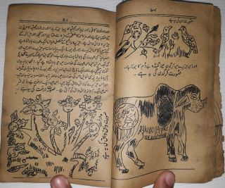 India Old Illustrated Arabic/urdu Litho Print Book,  80 Leaves - 160 Pages.