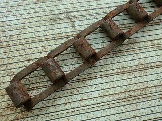 Vintage Steel Chain 6ft.  Square Link Industrial Farm Steampunk Rustic Art 2