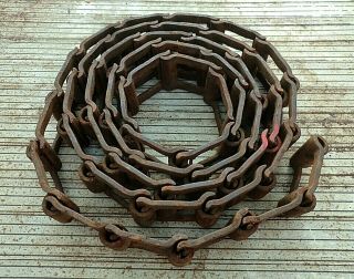 Vintage Steel Chain 6ft.  Square Link Industrial Farm Steampunk Rustic Art 3