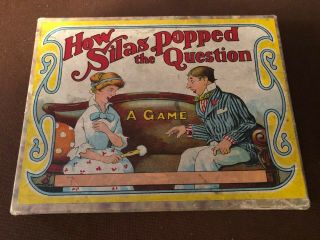 Antique 1915 Parker Brothers Card Game The Comical Game How Silas Popped The ?