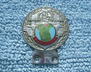 Vintage 1950s Mille Miglia Italy Motor Race Car Badge - St.  Christopher Emblem Rare