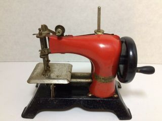 Vintage Antique 8 " Little Princess Hand Crank Sewing Machine Metal