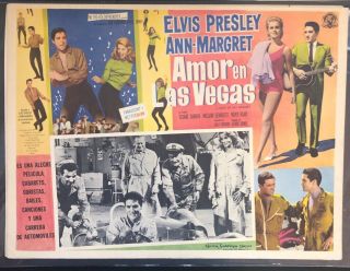 Elvis Presley " Viva Las Vegas " Mexican Lobby Cards Set Of 7 Rare