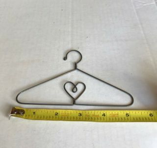 Vintage Metal Doll Hangers with Heart Detail,  Set of 6 with package 3