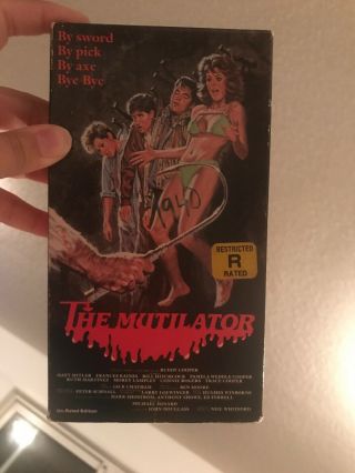 The Mutilator Vhs Vestron Video Rare Horror Slasher Halloween Movie 1985 Unrated