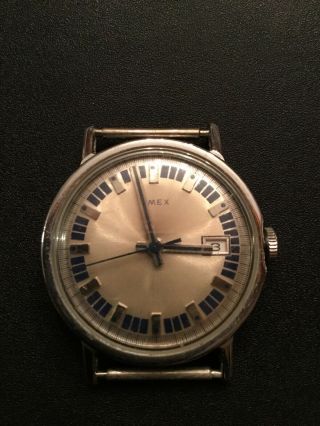 Gents Vintage Timex Wrist Watch With Date