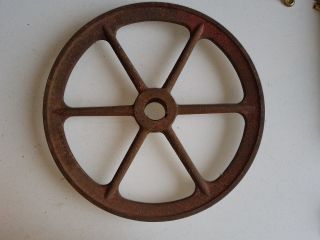 13 " Vintage Antique International Harvester Bc128 Steam Punk Decor Pulley Wheel