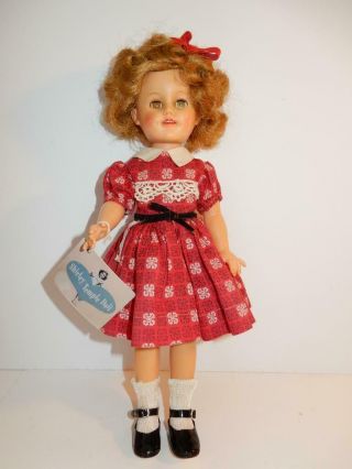 15 " Vintage Ideal Shirley Temple Doll 1950s St - 15 - N In Tagged Dress