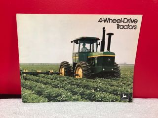 Rare 1976 John Deere 4 Wheel Drive Tractors Advertising Sales Brochure