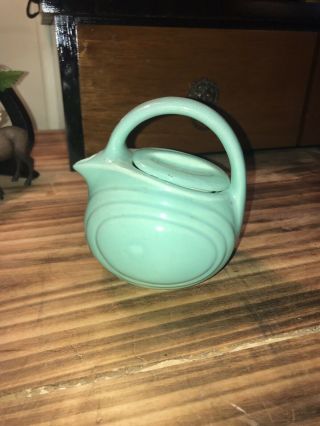 Vintage Rare Red Wing Turquoise Small Teapot Pitcher W Lid Turquoise