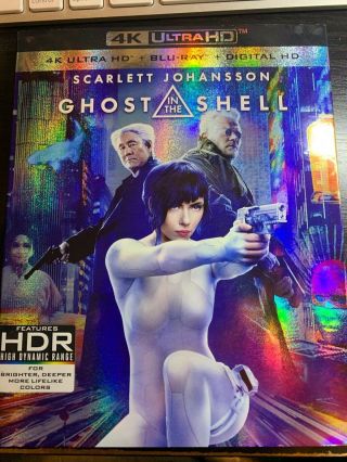 Ghost In The Shell 4k Ultra Hd Blu - Ray,  Blu - Ray Slipcover Rare