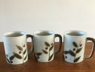 Rare Vintage Otagiri Bittersweet Tea Coffee Mugs (3) Stoneware Japan Mcm
