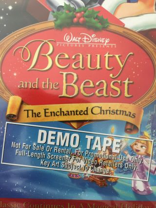 Beauty and the Beast: An Enchanted Christmas (2002 VHS) Full length PROMO RARE 2