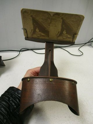 Antique Underwood Stereoscope 3d Viewer With Photo Card