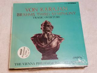 Rare Classical Lp London Bb Reissue Promo Cs6249 Von Karajan Brahms