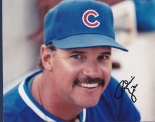 Richie Zisk Signed Chicago Cubs Color 8 X 10 Photo - Rare