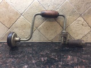 Antique Vintage Dunlap 10 " Hand Brace Bit Drill