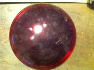 1 - 5jan19 -.  Antique Car Ford Model A Or T ? Lamp Lens Tail Side Red 5 Inch