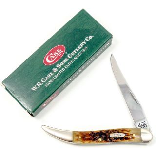2001 Case Xx Pocket Knife 610094 Ss Medium Texas Toothpick Antique Bone,  Box