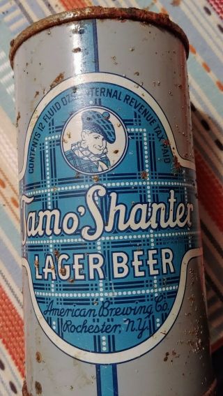 Very Rare,  Blue Color Tam - O - Shanter Lager Beer Rochester Instru.  12 Oz