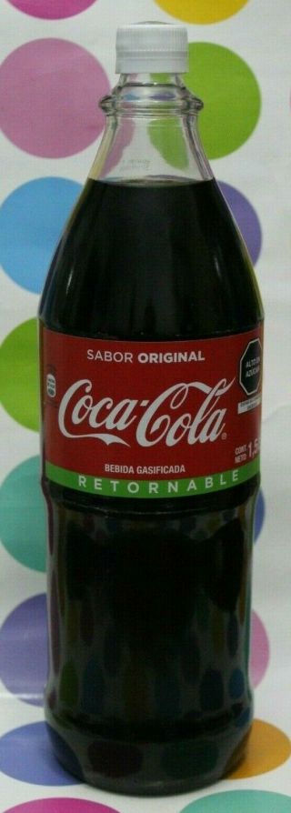 Peru South America Coca Cola Big Tall Bottle Rare Papper 1500 1.  5 Liter 1 1/2