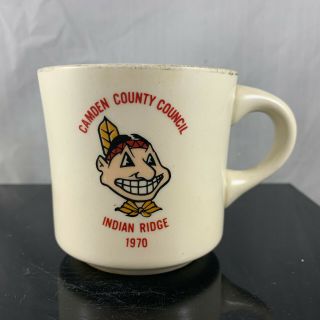 1970 Jersey Camden County Council Indian Ridge Logo Vtg Coffee Mug Rare