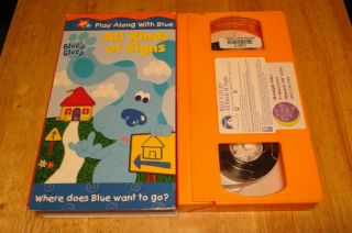 Blues Clues - All Kinds Of Signs (vhs,  2001) Blue 