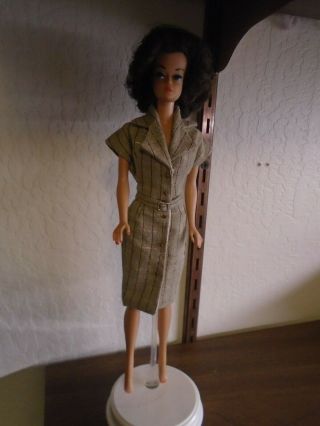Mattel Vintage Fashion Queen Barbie Doll With Dark Brunette Wig