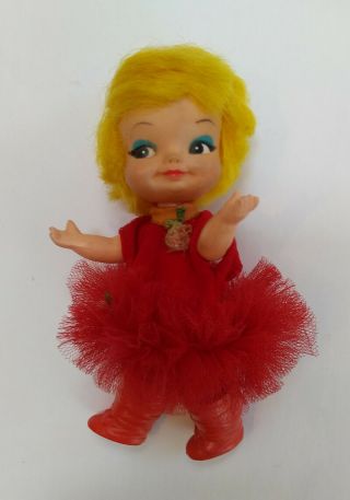 Vintage 1969 Remco Betty Ballerina Finger Ding Doll Puppet With Boots