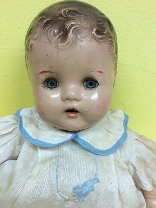 Antique (1950’s) Composition/cloth Doll,  16 Inch