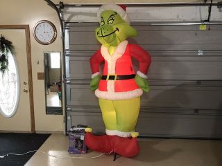2002 Gemmy Christmas 8ft Tall Airblown Inflatable Grinch Dr.  Seuss Rare