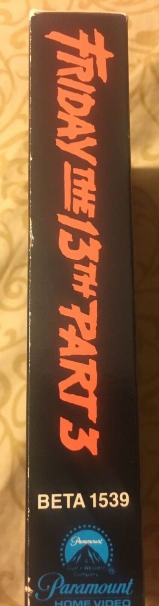 FRIDAY THE 13th PART 3 - Rare 1982 BETAMAX VIDEO TAPE - Horror Classic NM 3