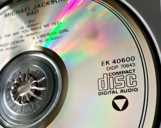 Michael Jackson Bad CD 1987 DADC PRESS Epic EK 40600 DIDP RARE Smooth Criminal 2