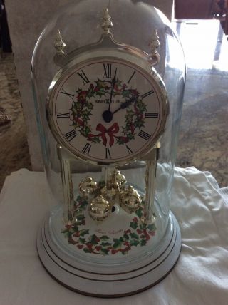 Vintage Rare Howard Miller First Edition Christmas Time 9” Anniversary Clock
